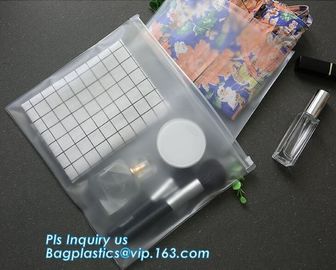 plastic zipper bag with hang holes &amp; slider, Slider Zipper PVC Pouch Clear Vinyl PVC Zip lockk Bag, Slider Zipper Packing