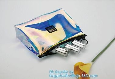 Stand up clear/transparent cosmetic PVC zipper bag/pouch, Eva Clothing Packaging Plastic Clear Zipper Bag With Slider