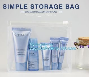 vinyl toiletry zipper bag pvc slider bag waterproof customized print clear pvc cosmetic bags, Reusable Clear Pvc Cosmeti