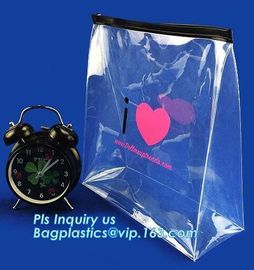 vinyl toiletry zipper bag pvc slider bag waterproof customized print clear pvc cosmetic bags, Reusable Clear Pvc Cosmeti