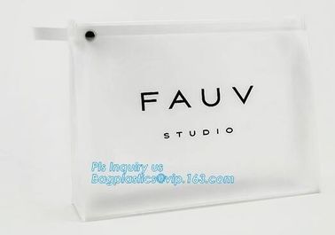 Portable Clear PVC Slider Zipper Cosmetic Makeup Bag, Water proof slider pvc toiletry bag vinyl beachwear cosmetic bag