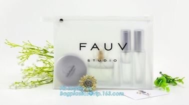 Portable Clear PVC Slider Zipper Cosmetic Makeup Bag, Water proof slider pvc toiletry bag vinyl beachwear cosmetic bag