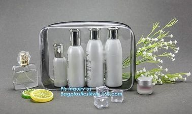Promotion 25s heat seal clear transparent pvc cosmetic bag plastic bag, lady custom cosmetic bag travel makeup beauty ba
