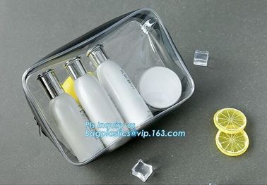Transparent EVA plastic beach cosmetic bag, vinyl transparent clear PVC zipper cosmetic bag, waterproof clear zipper pla