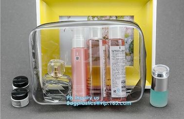 Transparent EVA plastic beach cosmetic bag, vinyl transparent clear PVC zipper cosmetic bag, waterproof clear zipper pla
