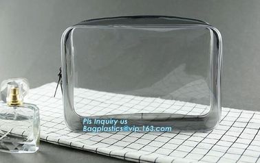Transparent EVA plastic beach cosmetic bag, vinyl transparent clear PVC zipper cosmetic bag, waterproof clear zipper pla