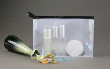 Matte Clear Soft Plastic Clothes Storage Bag Zip lock Slider Seal Reclosable Frost Zipper Packing Pouch For Cosmetic Pac
