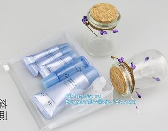 Matte Clear Soft Plastic Clothes Storage Bag Zip lock Slider Seal Reclosable Frost Zipper Packing Pouch For Cosmetic Pac