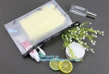Matte Clear Soft Plastic Clothes Storage Bag Zip lock Slider Seal Reclosable Frost Zipper Packing Pouch For Cosmetic Pac