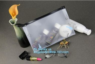 Matte Clear Soft Plastic Clothes Storage Bag Zip lock Slider Seal Reclosable Frost Zipper Packing Pouch For Cosmetic Pac