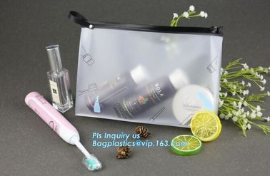 Eva Clear Vinyl Cosmetic Bag Slider Zipper Pencil Bag, Promotional Transparent Cosmetic PVC Bag Slider Zip Bags Clear Tr