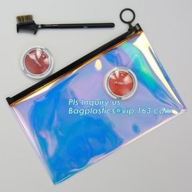 PVC slider zipper cosmetic makeup bag and pouch, Comfortable touching matt finishing slider Zip lockk stand up bag foggy e