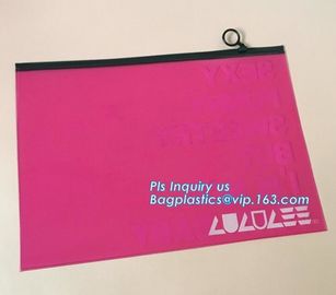 bag with window and zipper/slider zipper bag/aluminum foil zip lock bag, EVA PVC slider zipper bag for travel accessorie