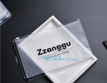 frosted poly bag with slider for clothing packaging, Frosted plastic bag with slider, apparel packaging bag with Zip lockk