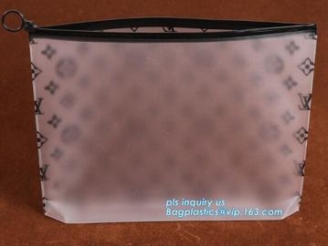 Zip lockk bag with slider, underwear plastic bag with slider Zip lockk, Slider Closure Zip PVC Pack Bag for Tower Clothing P