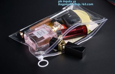 Zip lockk bag with slider, underwear plastic bag with slider Zip lockk, Slider Closure Zip PVC Pack Bag for Tower Clothing P