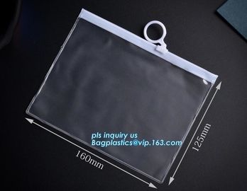 Zip lockk bag with slider, underwear plastic bag with slider Zip lockk, Slider Closure Zip PVC Pack Bag for Tower Clothing P