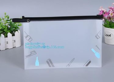 pvc zipper lock slider bag/Resealable PVC Slider Zip Poly Bag, Flat Garment Zipper Packaging Slider Bag, CPE material zi