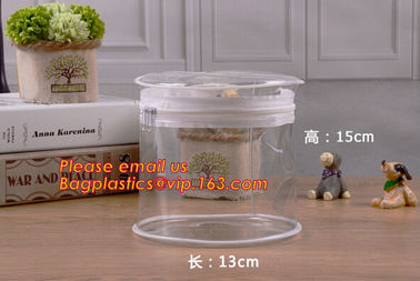 clear cylinder circular promotional storage pvc zipper closure cosmetic bags, barrel bags, cylinder packing vacuum cup p