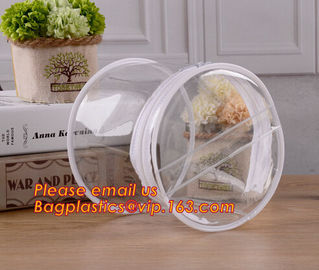 clear cylinder circular promotional storage pvc zipper closure cosmetic bags, barrel bags, cylinder packing vacuum cup p