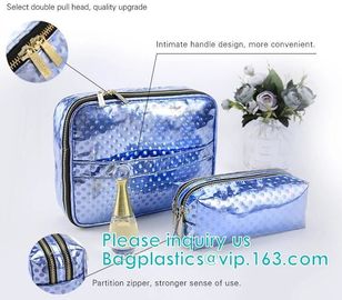HANDBAG,PORTABLE WASH POUCH Promotional PVC/EVA cosmetic Bag with Handle,PVC Bedding Blanket Bag with Handle, makeup bag