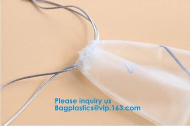 Custom Cosmetic Drawstring EVA Pouch Reusable Bag Cosmetic Pouch Recycled Makeup White EVE Flute Pouches