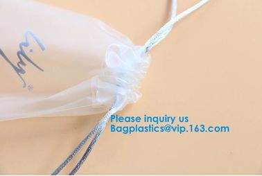 Custom Cosmetic Drawstring EVA Pouch Reusable Bag Cosmetic Pouch Recycled Makeup White EVE Flute Pouches