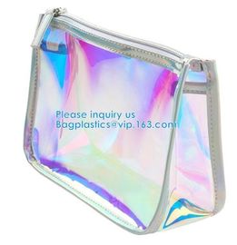Travel Pouch, Manufacture Clear PVC Zipper Puller Cosmetic Bag,Holographic Travel Pouch Cosmetic Bag Envelope Clutch Bag