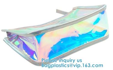 Travel Pouch, Manufacture Clear PVC Zipper Puller Cosmetic Bag,Holographic Travel Pouch Cosmetic Bag Envelope Clutch Bag
