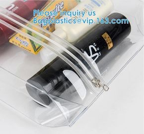 Hologram PVC Makeup Bag Transparent Laser Cosmetic Bag OEM Supplier, Zipper Cosmetic Bag With Handle Plastic Makeup Bag