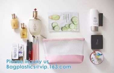 Biodegradable Beach Makeup Cosmetic Bag Vinyl Transparent Clear PVC Zipper Tote Design