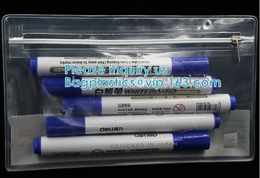 Biodegradable Transparent PVC/EVA/TPU Zipper Slider bag,Selected By Girls Cosmetics Toothbrush Zipper Bag With Slider
