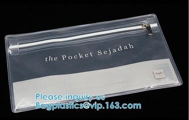 Biodegradable Transparent PVC/EVA/TPU Zipper Slider bag,Selected By Girls Cosmetics Toothbrush Zipper Bag With Slider