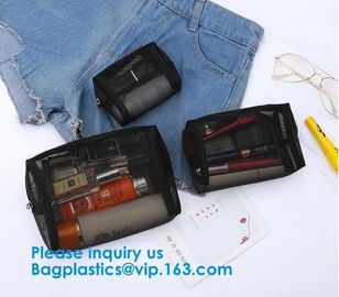 Women's cosmetics Travel cosmetic bag,Nylon Mesh Cosmetic Makeup Bag,Promotional Bags, PVC/PE/EVA/PU/TPU