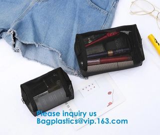 Women's cosmetics Travel cosmetic bag,Nylon Mesh Cosmetic Makeup Bag,Promotional Bags, PVC/PE/EVA/PU/TPU