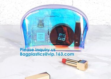 Shiny Luxury Hologram Laser Pvc Holographic Cosmetic Zipper Make Up Bag,Toiletry Bag Hologram Laser Lady Travel Cosmeti