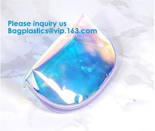 Shiny Luxury Hologram Laser Pvc Holographic Cosmetic Zipper Make Up Bag,Toiletry Bag Hologram Laser Lady Travel Cosmeti