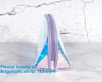 Shiny Luxury Hologram Laser Pvc Holographic Cosmetic Zipper Make Up Bag,Toiletry Bag Hologram Laser Lady Travel Cosmeti
