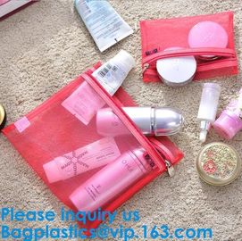 Cheap Cosmetic Bag Nylon Mesh Zippered Bag Makeup Organizer Bag,Women Mesh Cosmetic Portable White Mesh Zipper Bag