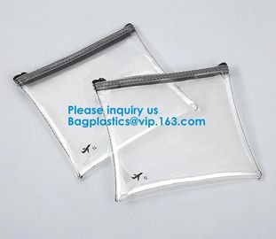 Travel Toiletry Pouch Promotional Zip Lock Pvc Bag With Own Logo Eco-Freindly Transparent Pvc Zipper Pen Pouch