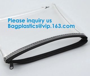 Travel Toiletry Pouch Promotional Zip Lock Pvc Bag With Own Logo Eco-Freindly Transparent Pvc Zipper Pen Pouch