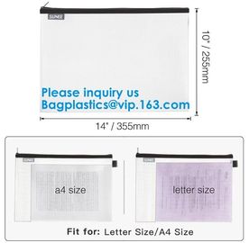 Zipper Bag/File bag/Document bag,PP/ PVC plastic clear file bag with zipperA3 A4 A5,Eco-Friendly, Water Proof/Dust Proof