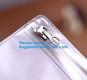 A4 Clear Pvc Zipper File Bag A5 Clear Pvc Document Bag With Red Zipper B5 Pvc Envelope Bag With Card Pouch