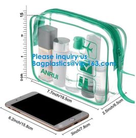 Wallet Women Travel Wash Organizer Pouch,Large Portable Travel Clear PVC Transparent Wash Toiletry Pouch Bag