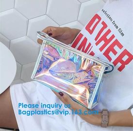 Hologram Zipper Pvc Cosmetic Bag, Hologram Zipper Pu Cosmetic Bag,co-Friendly, Water Proof, Stitching/heat sealing/print