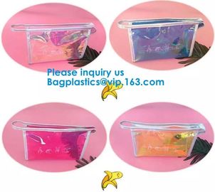 Hologram Zipper Pvc Cosmetic Bag, Hologram Zipper Pu Cosmetic Bag,co-Friendly, Water Proof, Stitching/heat sealing/print
