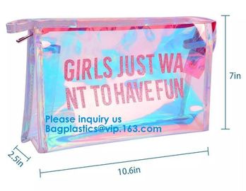 Customize New Fashion Hologram Cosmetic PVC Bag Holographic Makeup Bag Ladies Makeup Bag