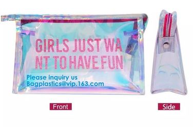 Customize New Fashion Hologram Cosmetic PVC Bag Holographic Makeup Bag Ladies Makeup Bag