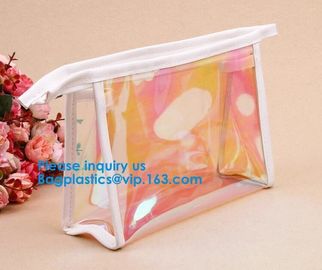 Custom PVC cosmetic bag Zipper Clear Toiletry Bag,Promotional Travel Bag pvc Zipper Bag Custom Logo Toilery Cosmetic Bag
