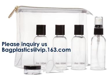 Cosmetic Toothbrush Transparent Makeup Bag With Customer Printing Slider Zipper,Travel Makeup Bag